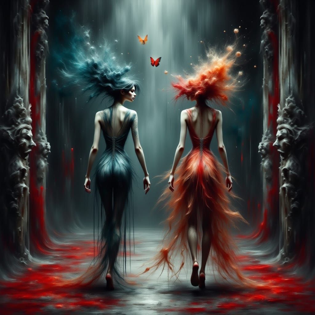 Grotesque Futuristic Theatre Play with Contrasting Costumes