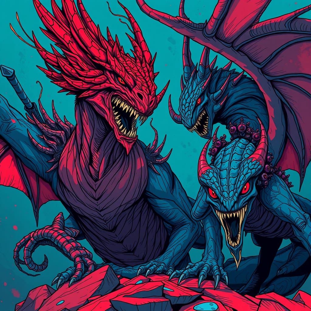 Fantasy Creatures Tattoo Designs in Bold Style