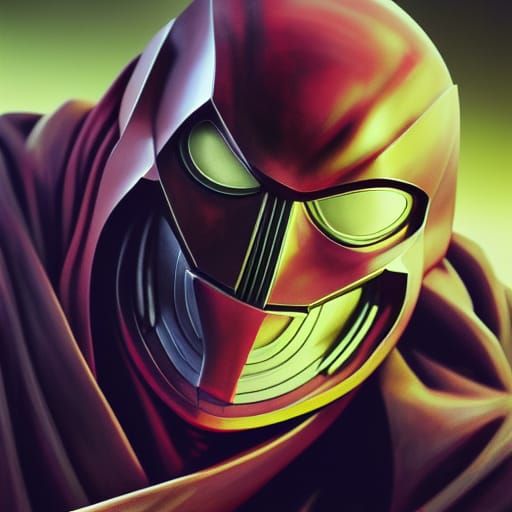 Magneto MF Doom Portrait in Hyperrealism Style