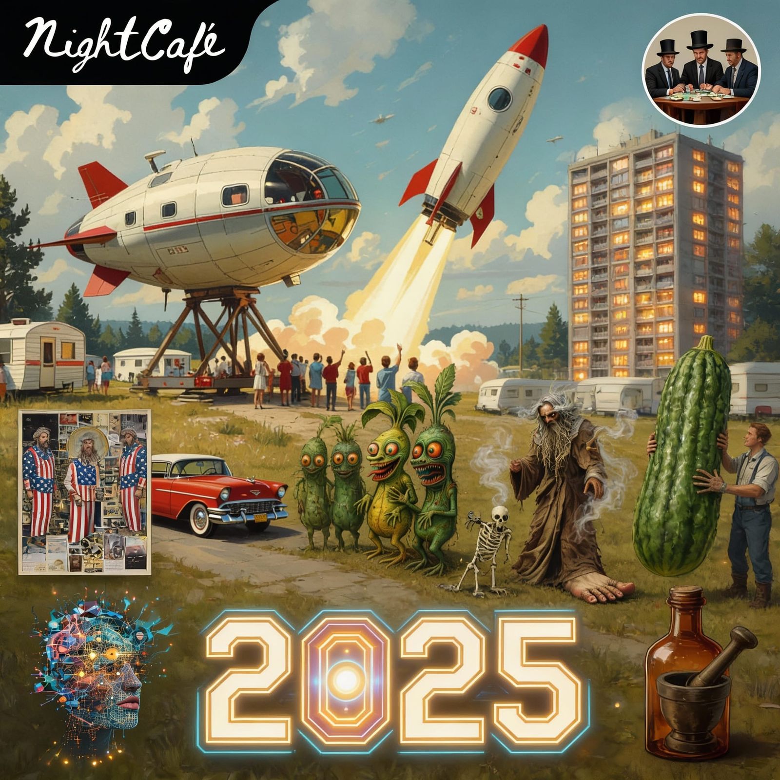 AI Art Collage of 2025 Creations