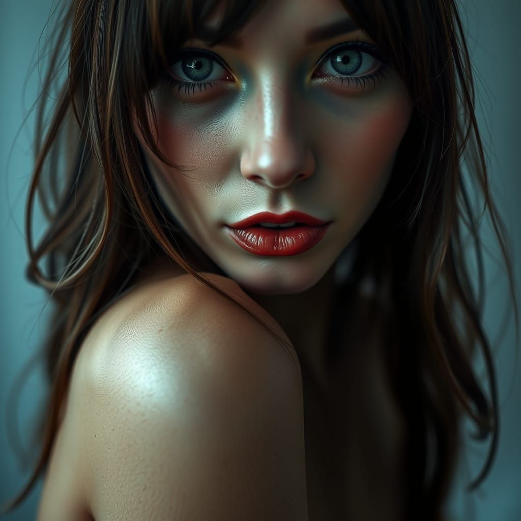 Hyperrealistic Portrait in High Contrast Style