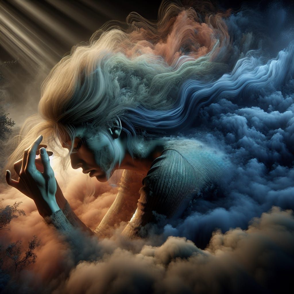 Distressed Woman in Deep Thought: Concept Art