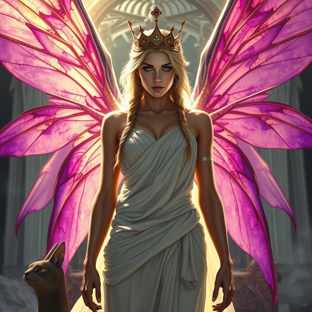 Defiant Fairy Queen on Her Throne