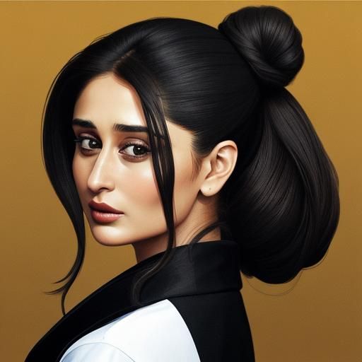 Kareena Kapoor with Sleek Black Bun