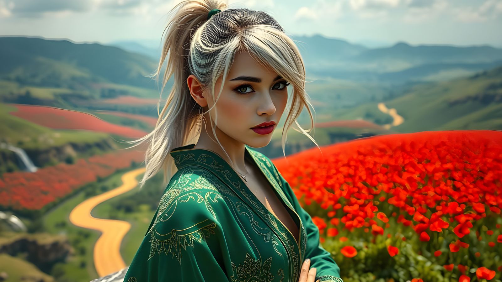 Enchanted Green Goddess of the Emerald Valley