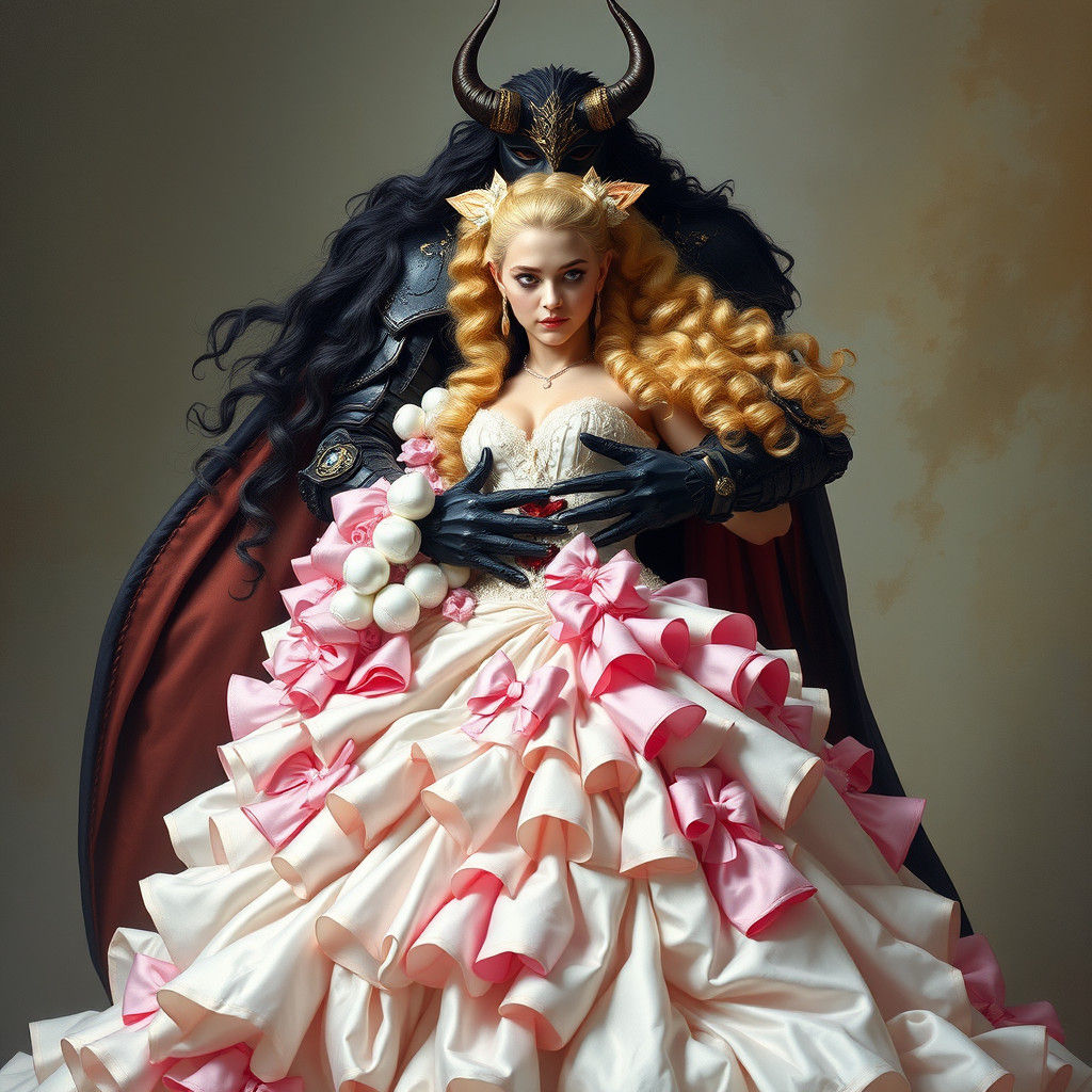 Demon King Captures Bride in Surreal Romanticism