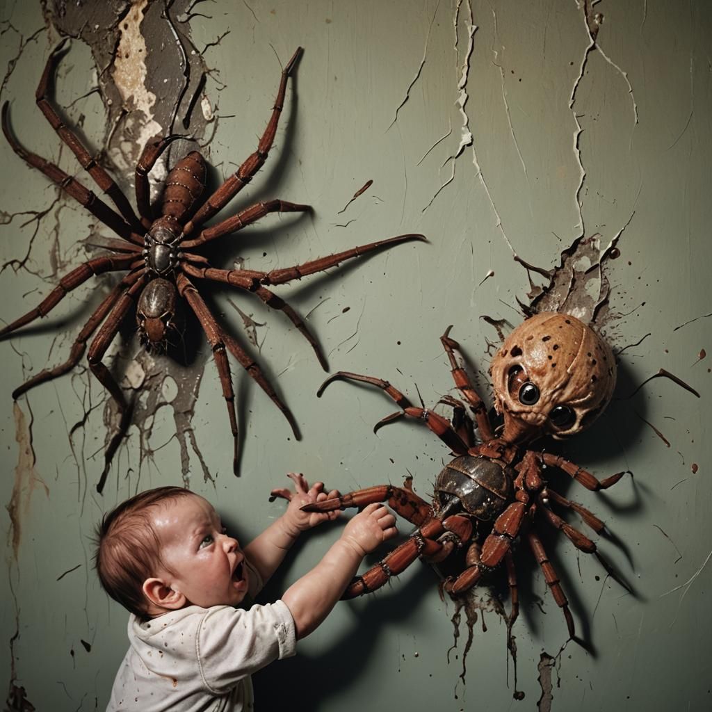 Demonic Baby Eats Spiders: Cinematic Film Still