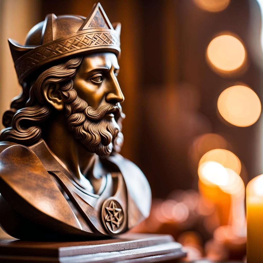 Ashtoreth Sculpture and Magen David: Professional Photo