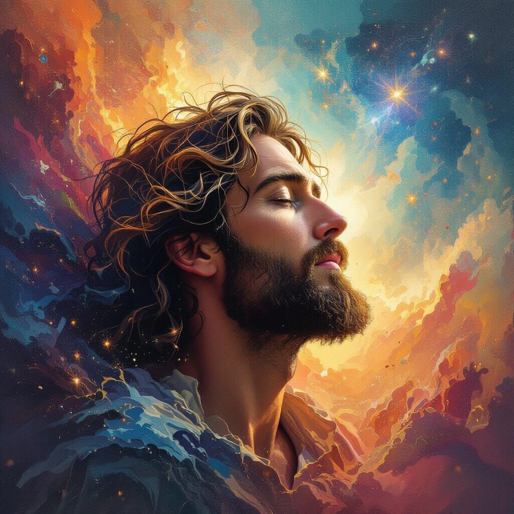 God Creates Heavens and Earth Splash Art