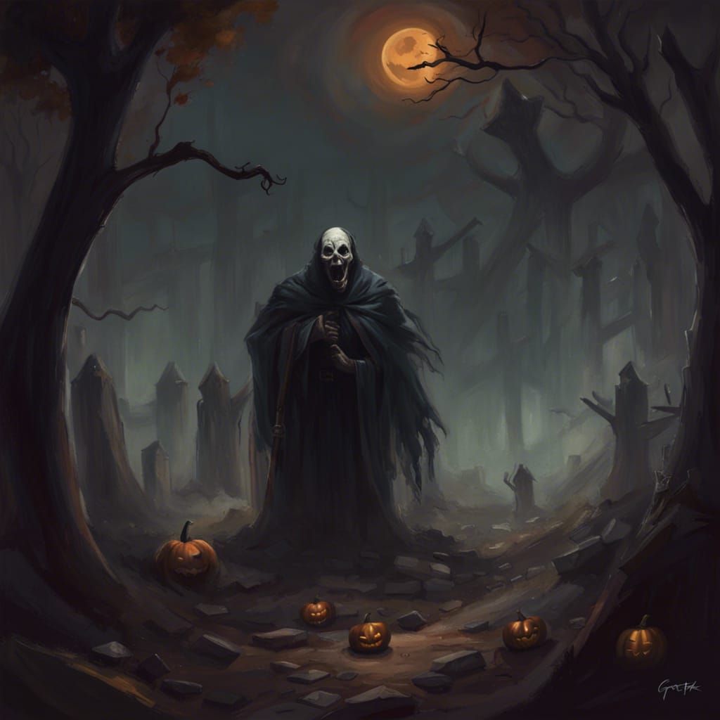 Creepy Halloween Theme: Sinister Digital Art