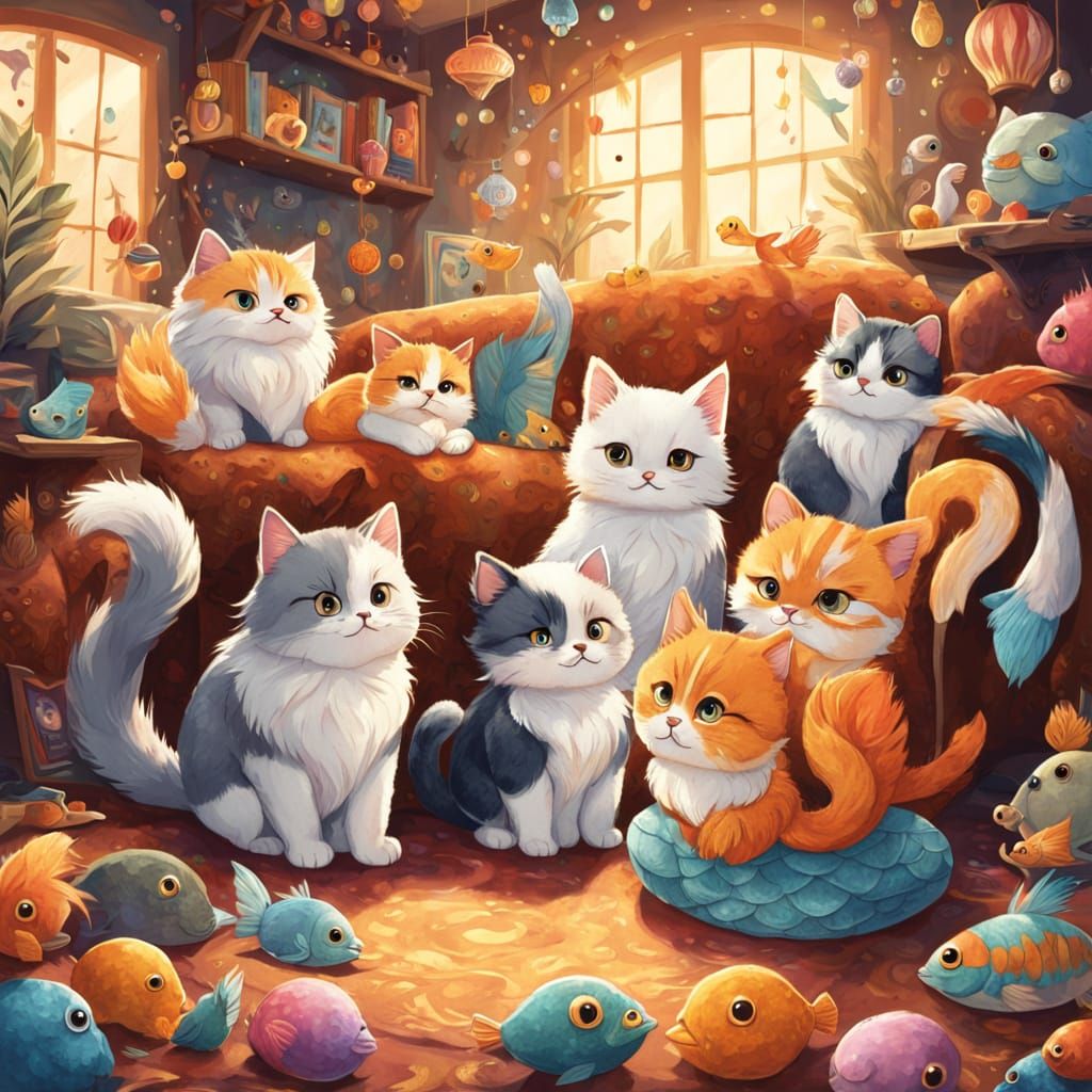 Whimsical Menagerie in Warm and Cozy Atmosphere