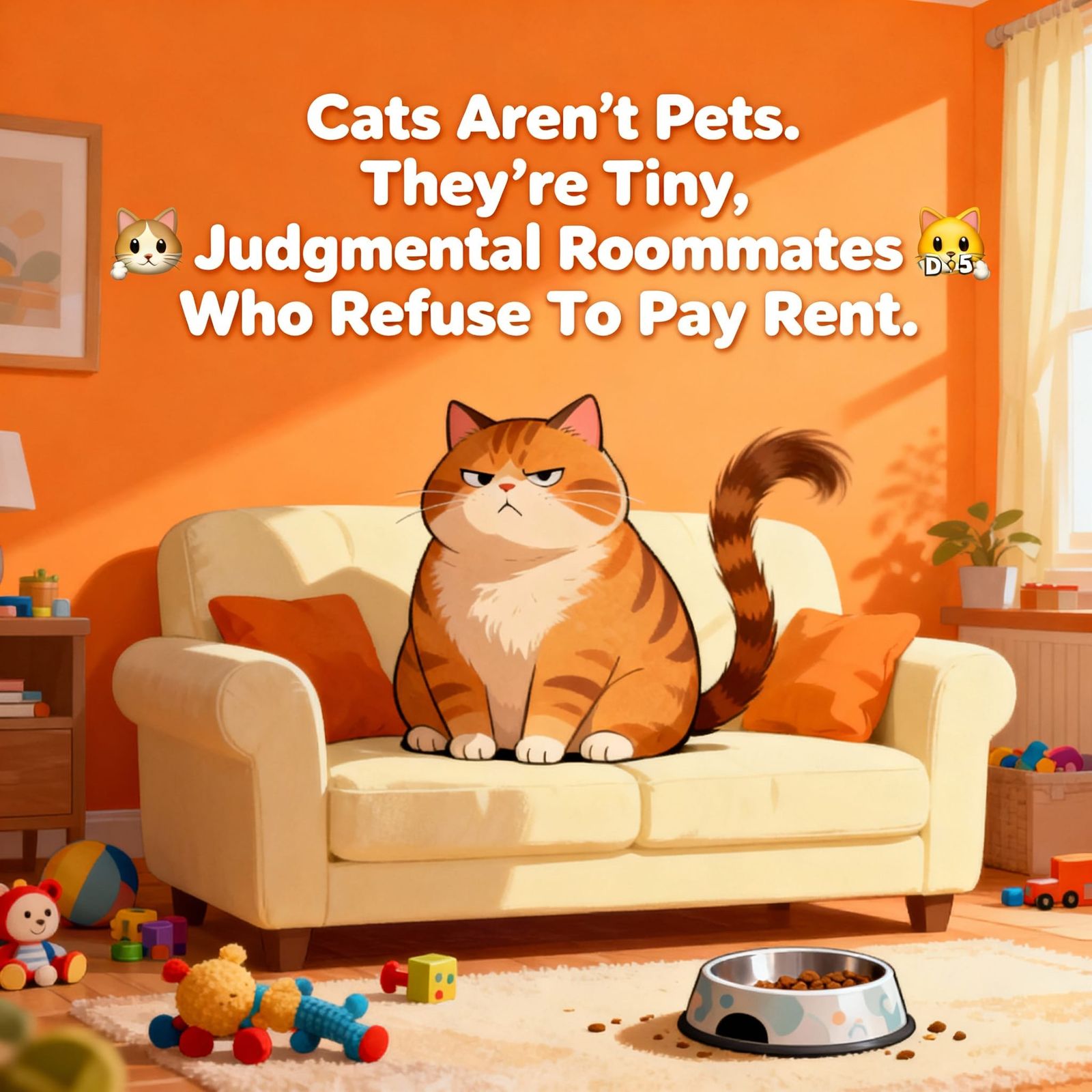 Judgmental Cats as Tiny Roommates