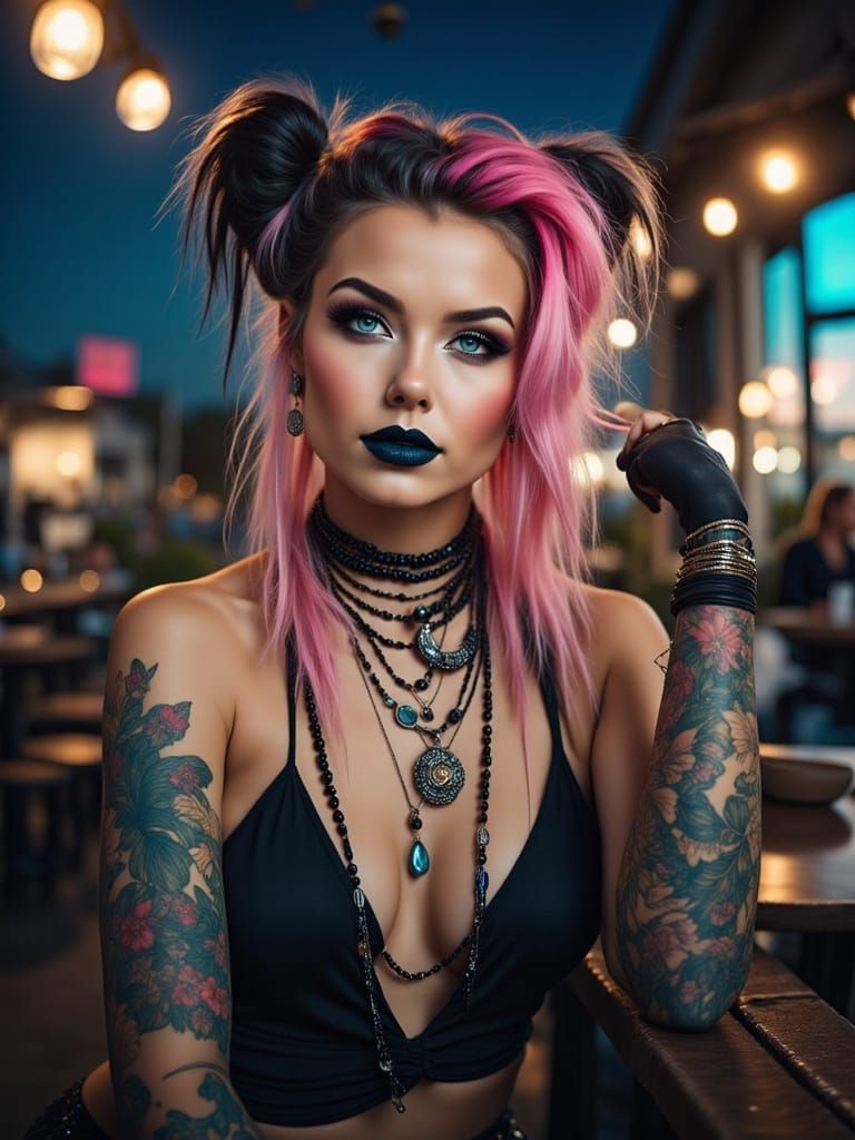 A young punk girl