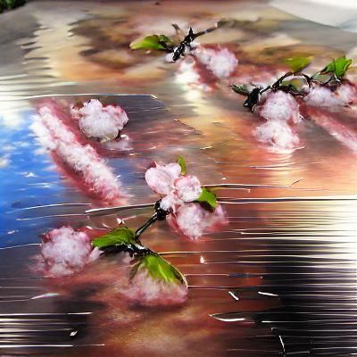 Airbrush Art: Cherry Blossoms in the Wind