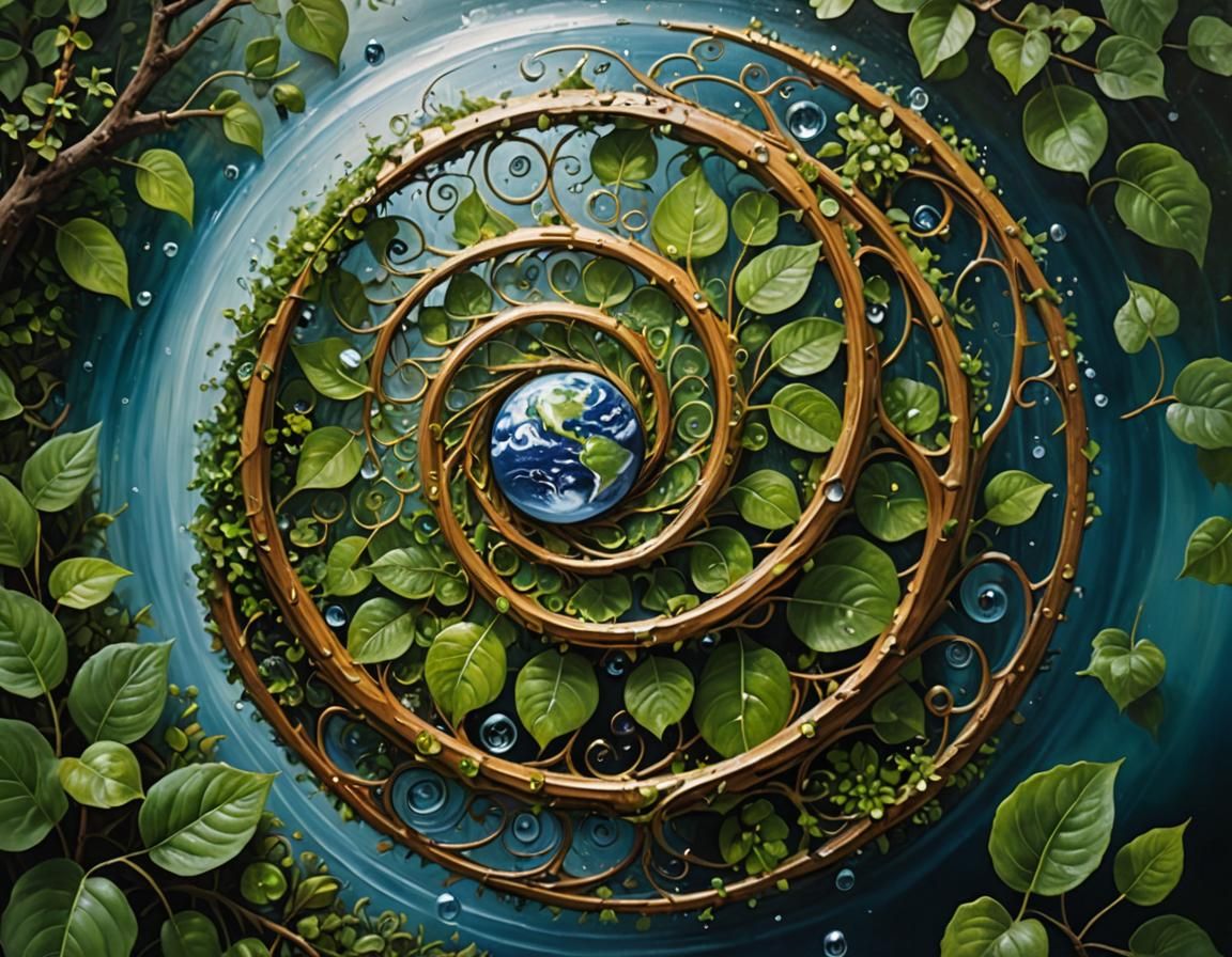 Photorealistic Pantheism: Interconnected Natural Elements