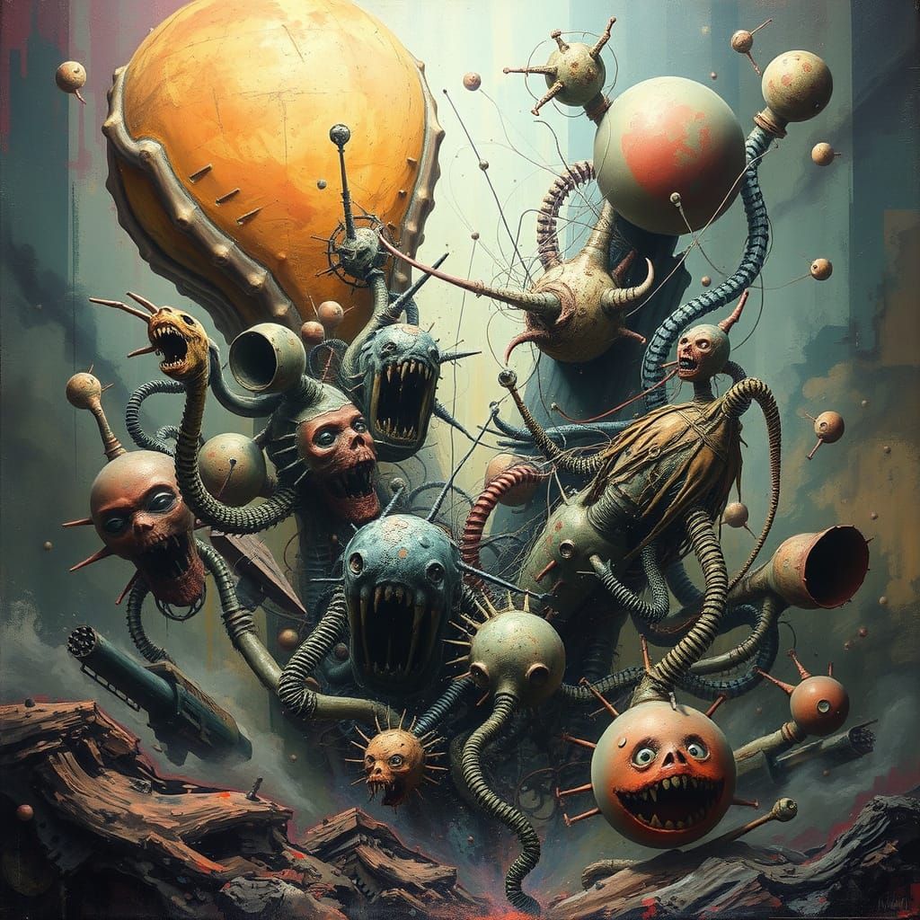 Surreal Chaos in a Dark, Gothic Abyss