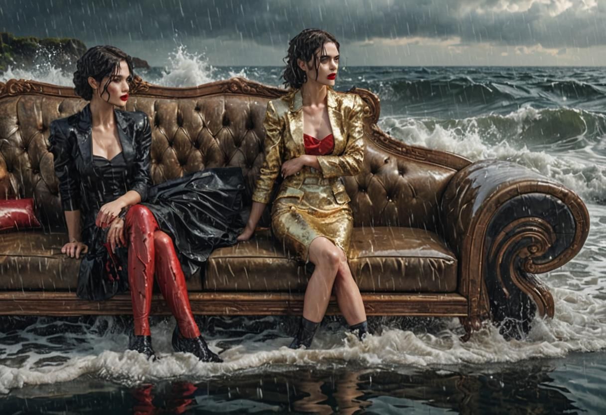 Glamorous Women in Wet Suits: A Matte Painting