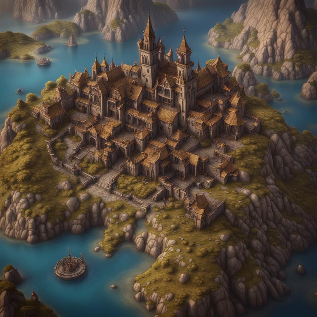 Detailed Map of Westeros: Fantasy Concept Art