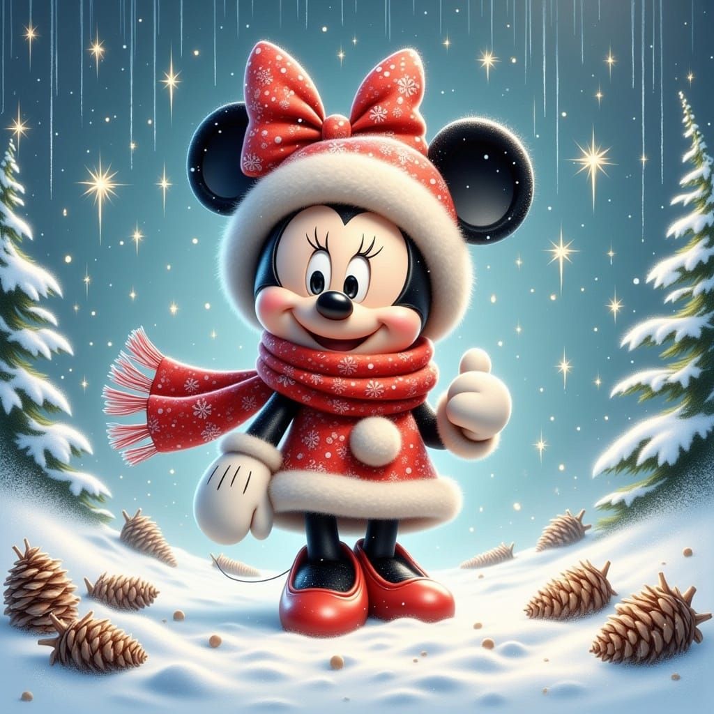 Minnie Mouse in Winter Wonderland: Disney Concept Art