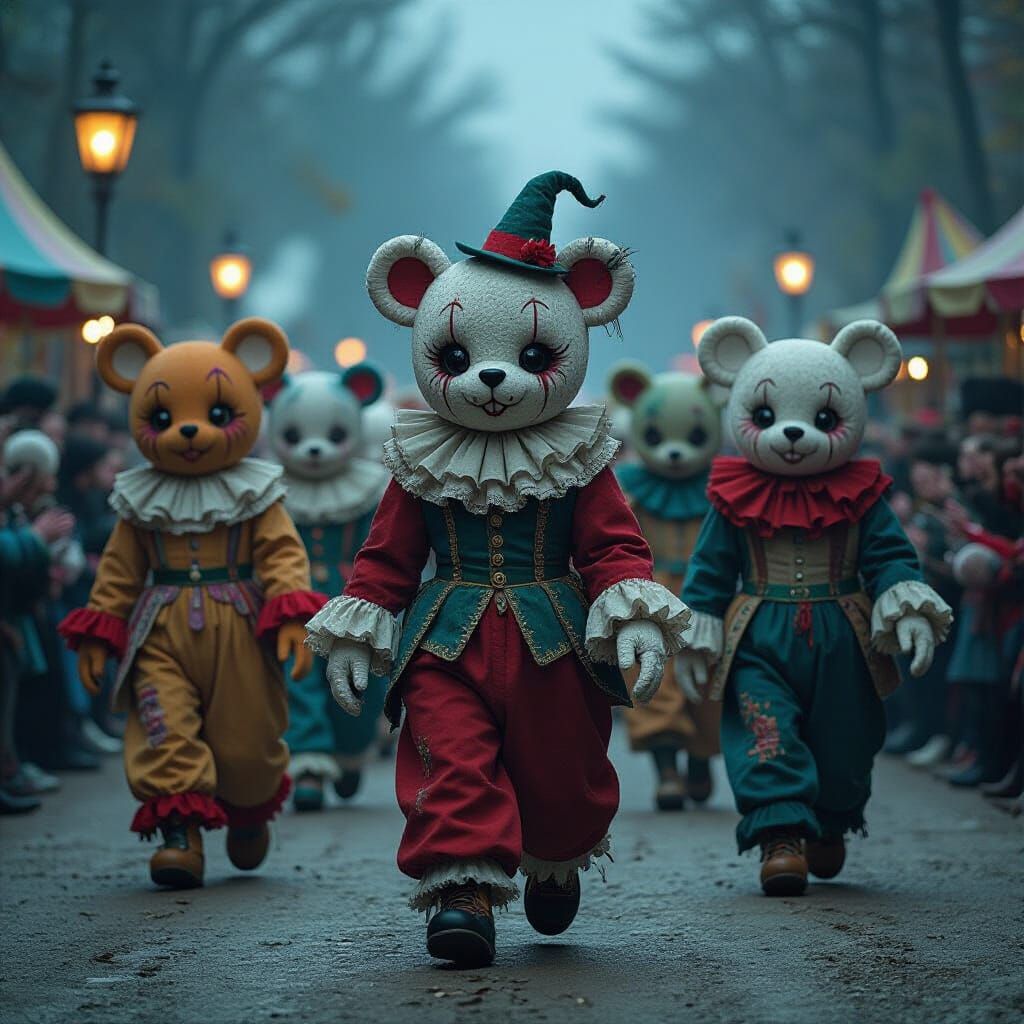 Possessed Stuffed Animals in a Dark Carnival