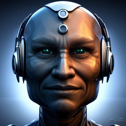 Robot Ship Captain: Detailed Matte Painting in 8K