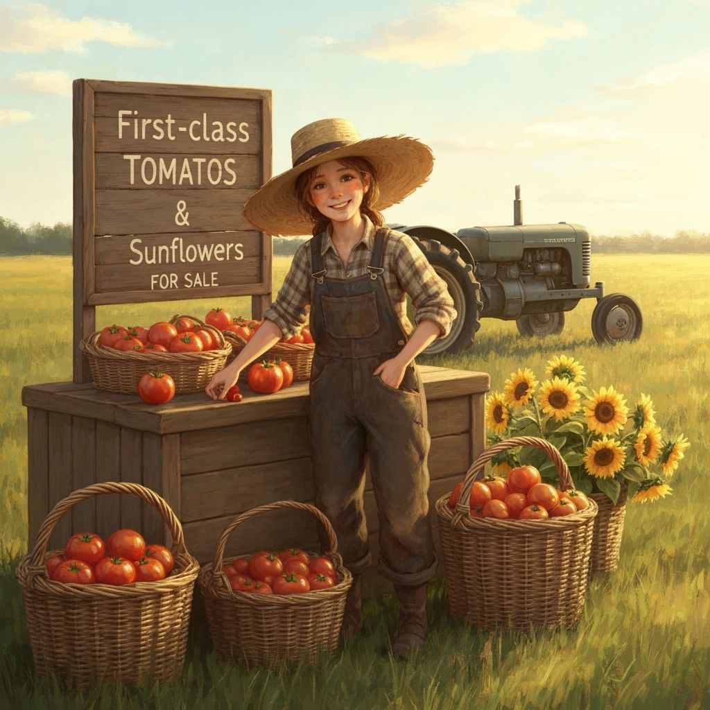 Golden Hour at the Farm Stand: Impressionistic Style