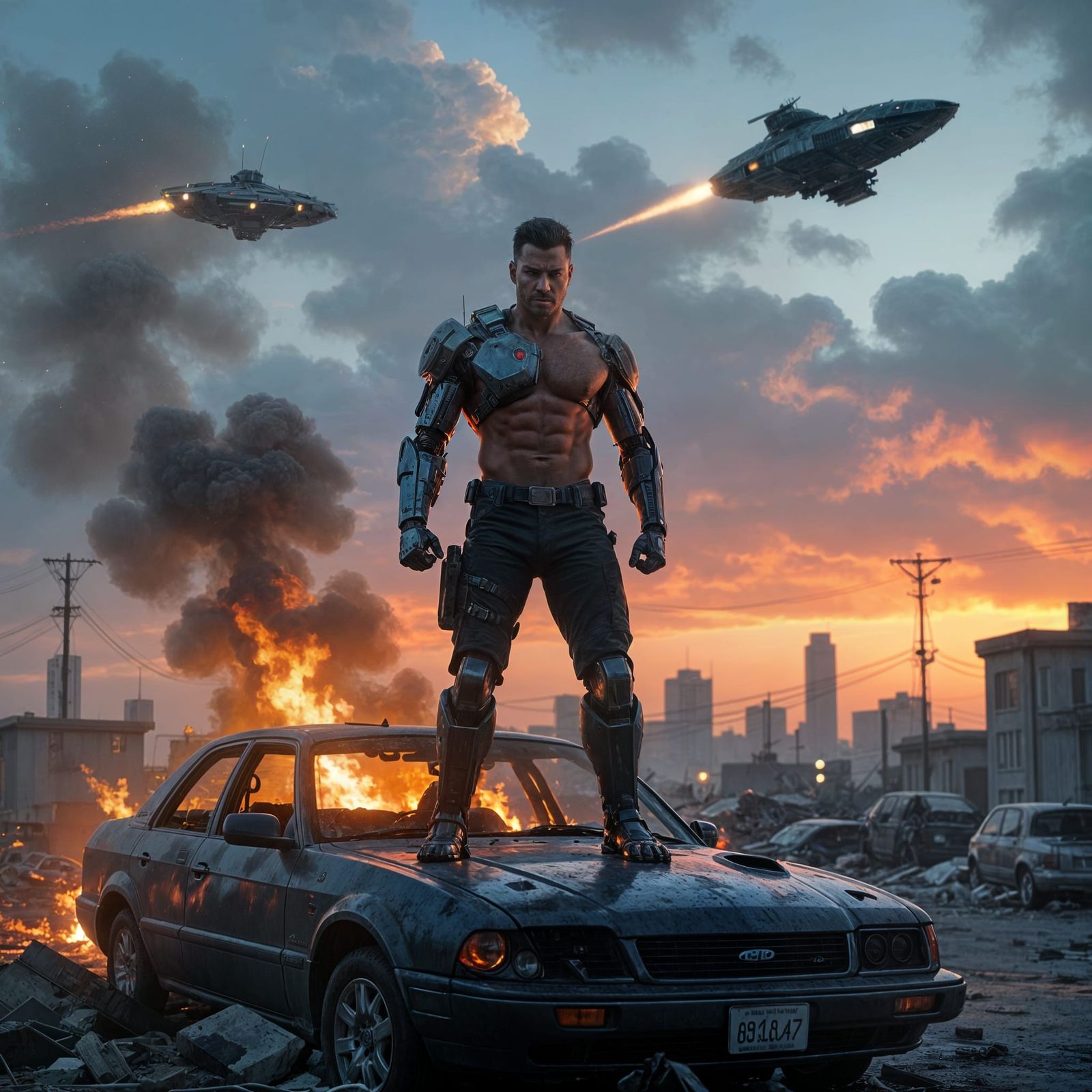 Vengeful Cyborg in a Futuristic Wasteland