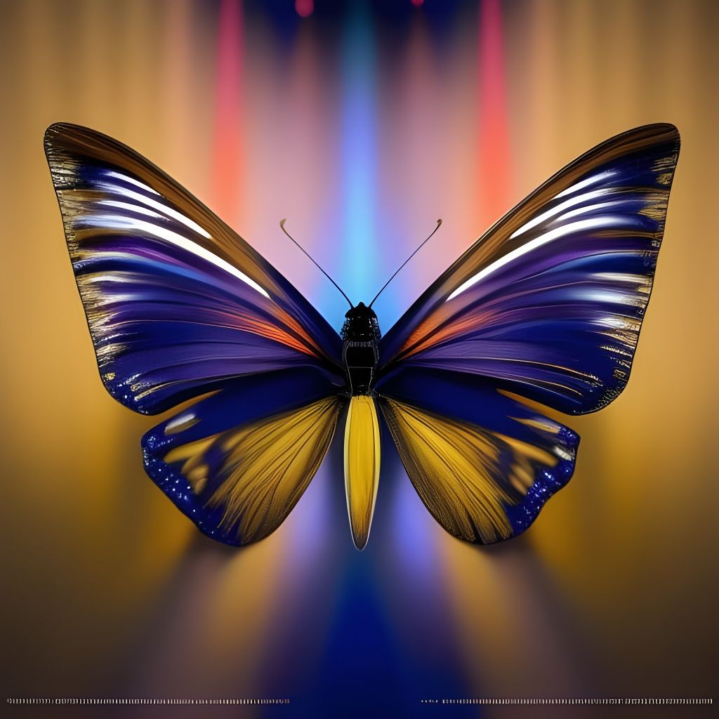 Yarn Butterfly in Style of Renaissance Painting