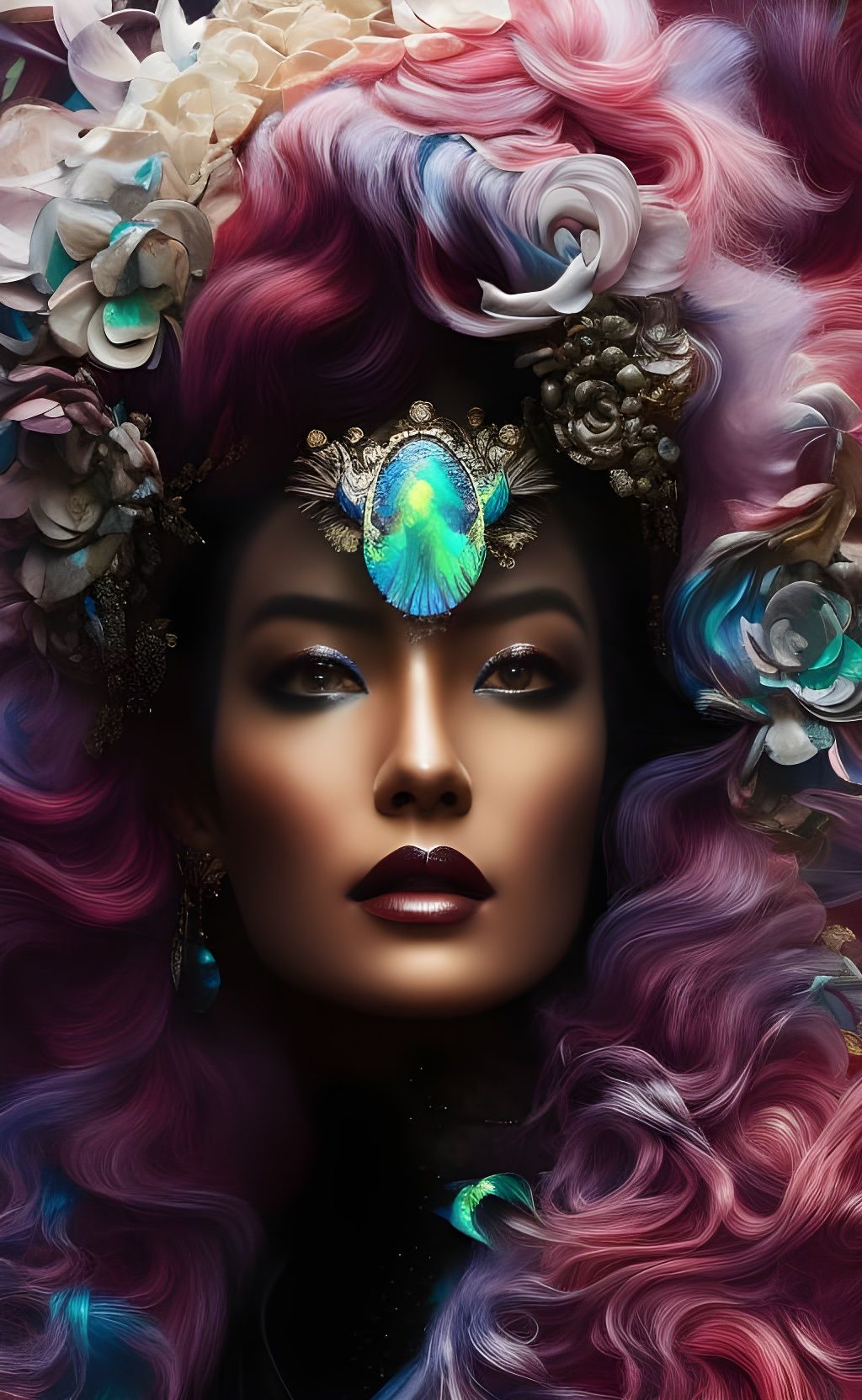 Intricate Woman Portrait in Fantasy Art Style