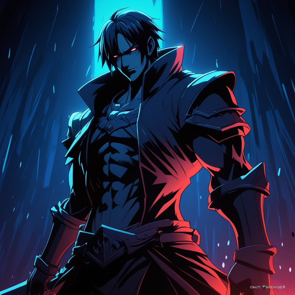 Epic Manga-Inspired Grimdark Scene in Anime Style