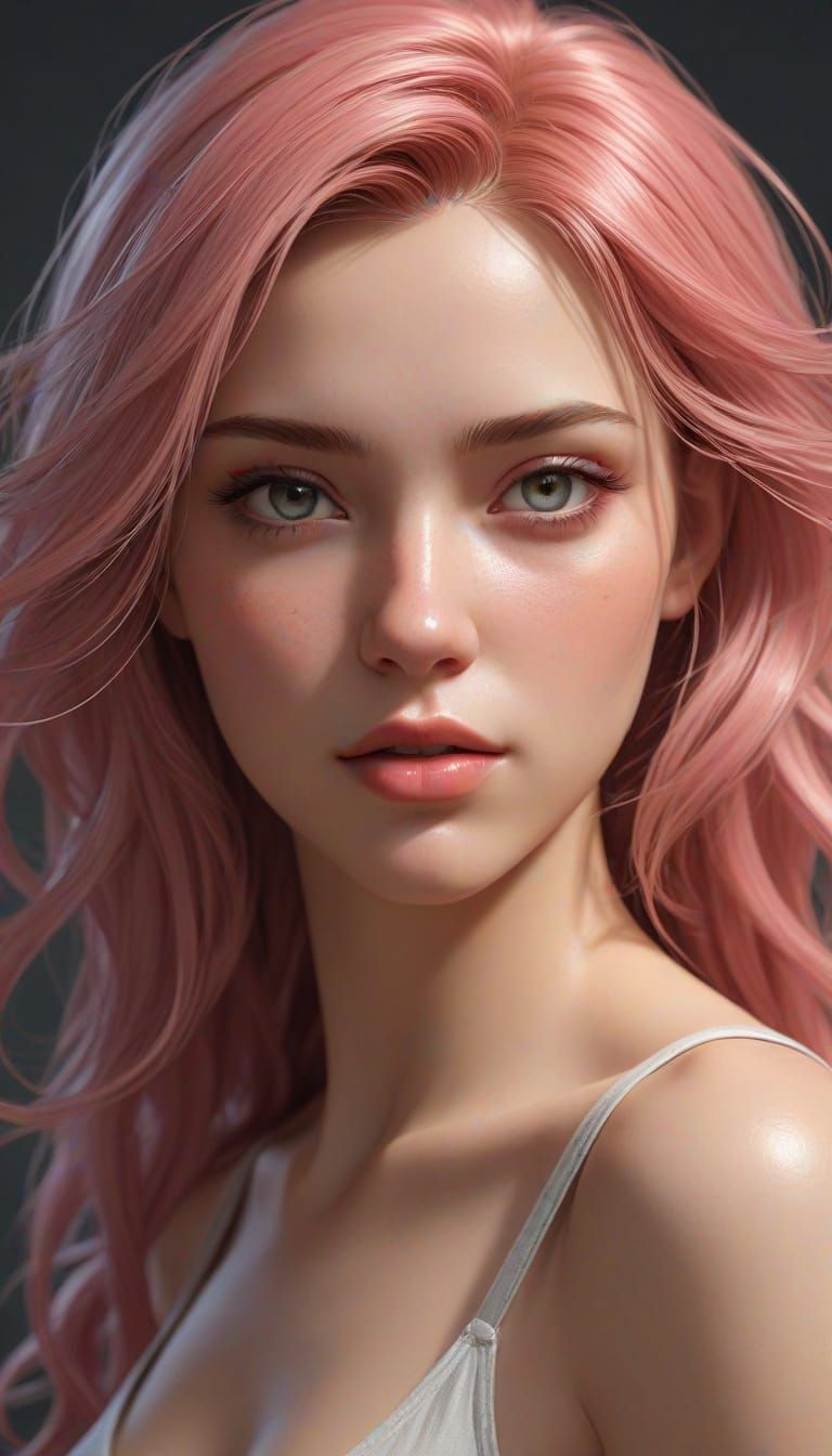 Katarina Claes as Fashion Model in Anime Style