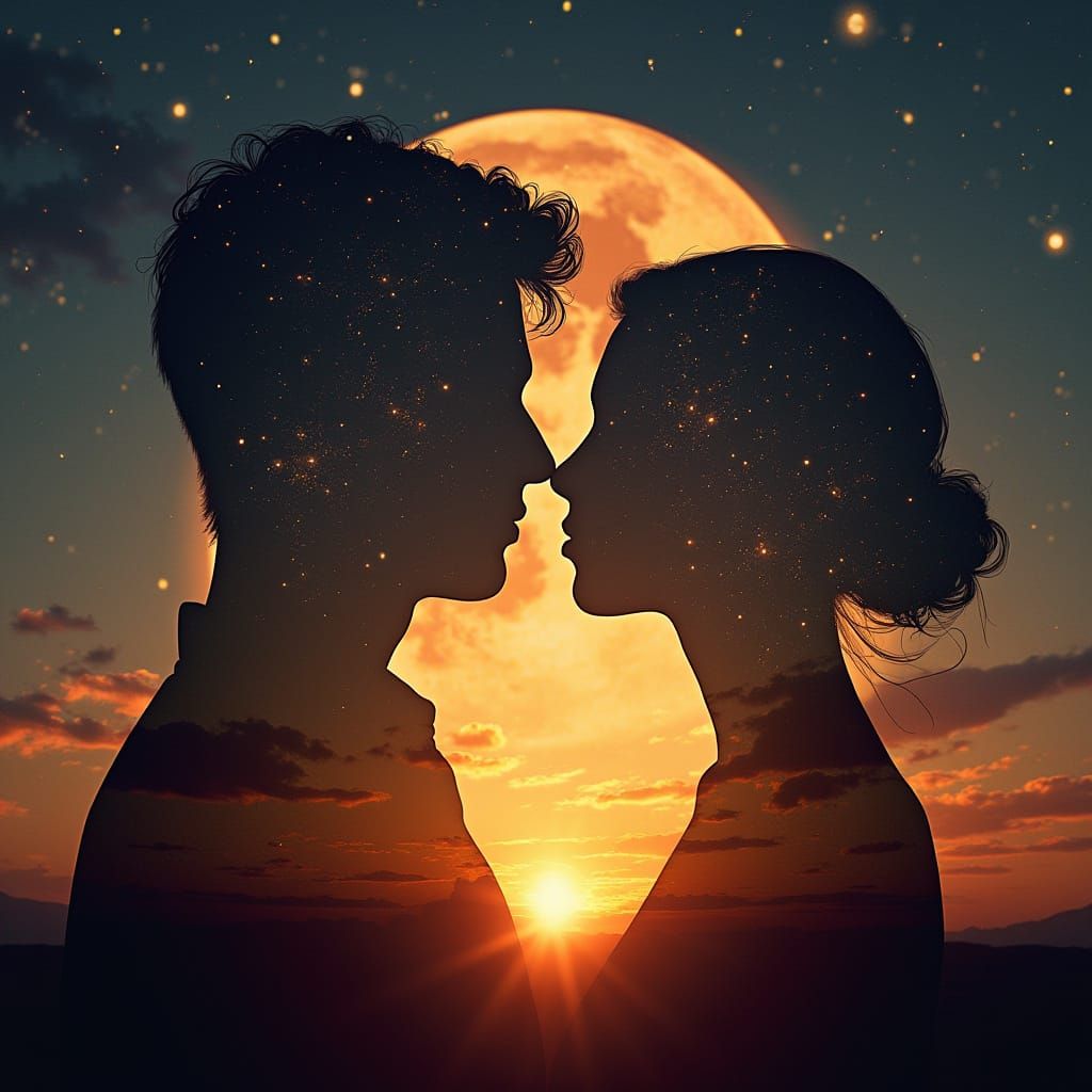 Ethereal Love in Cosmic Dusk