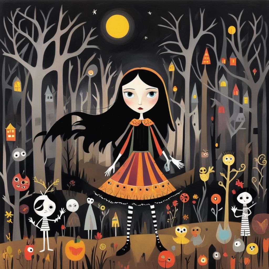 Grimdark Image in Mid-Century Modern Style