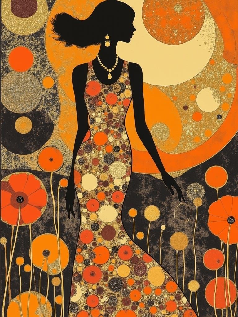 Ethereal Golden Goddess in Cinematic Swirl