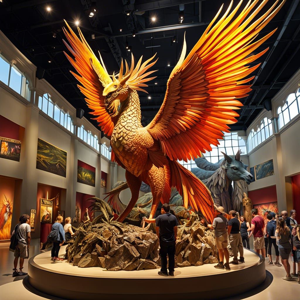 Golden Phoenix in the Museum