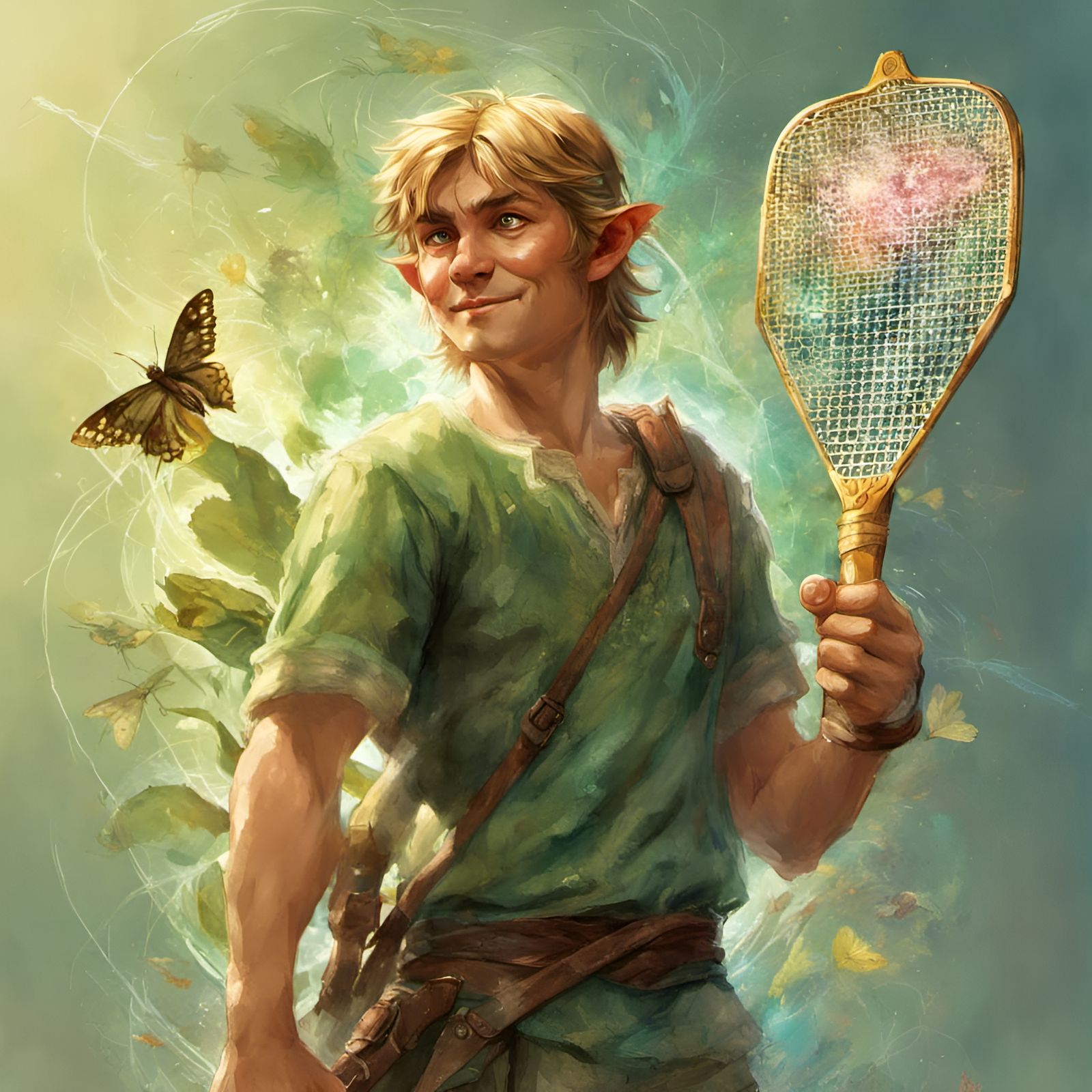 Link's Electric Fly Swatter: A Digital Renaissance Portrait