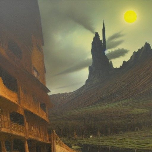 Disturbing Nightmare Scene as Oil Painting