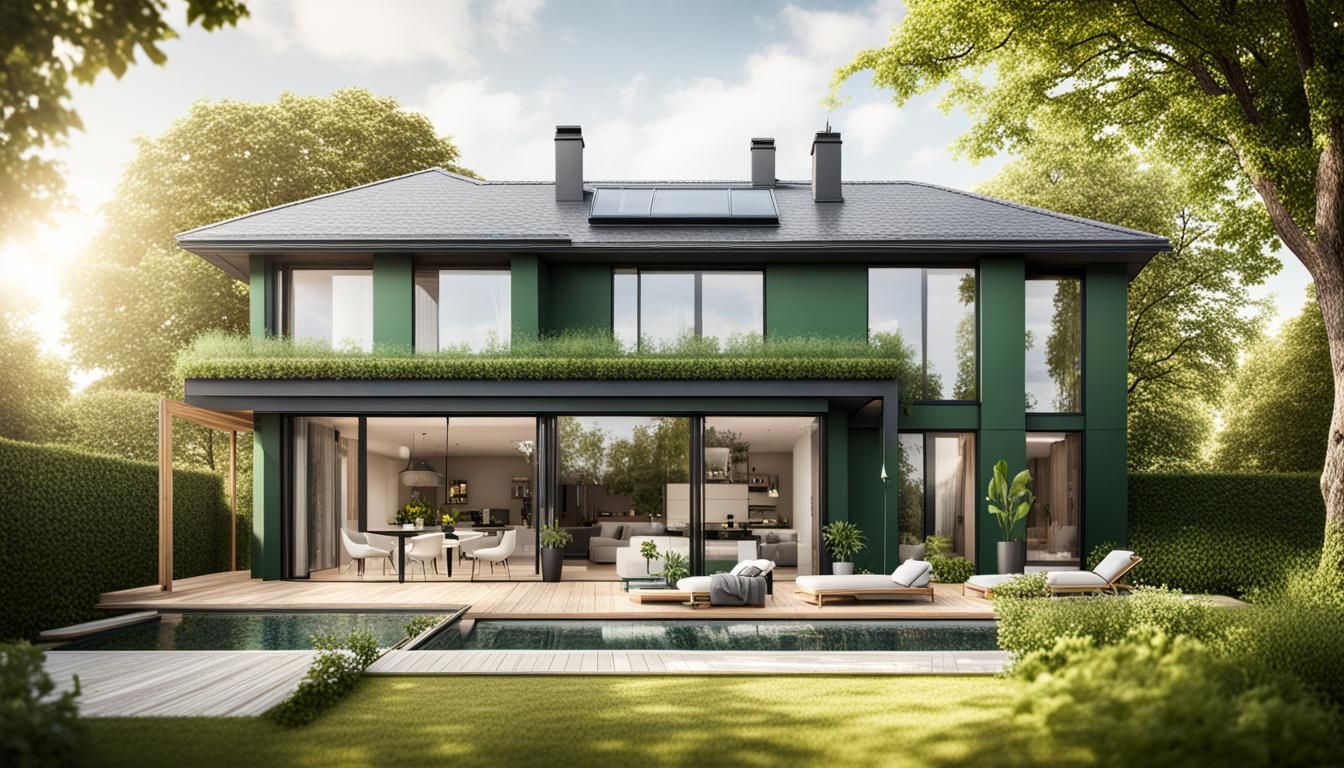 Sustainable Green Home Renovation Concept Photography