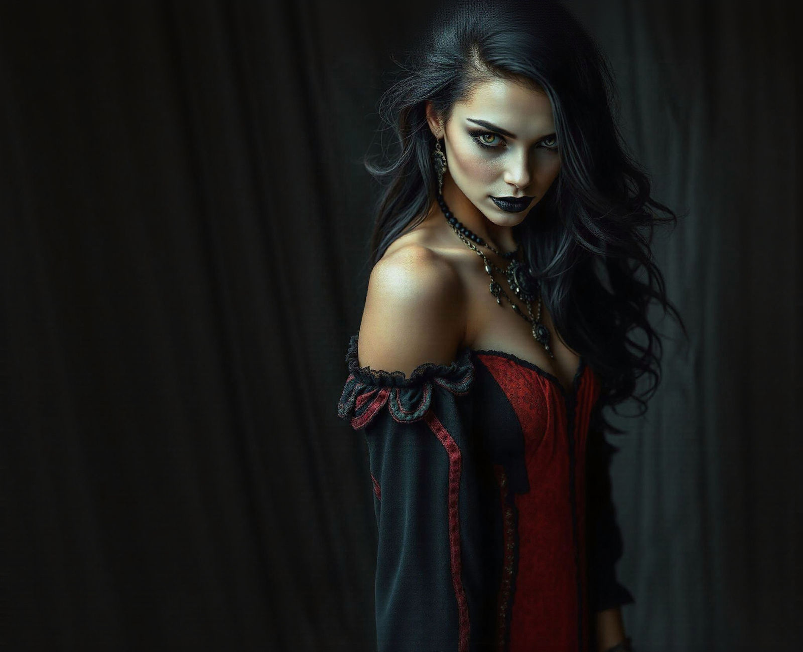 Mystical Saxon Vampire in Noir Gothic Style