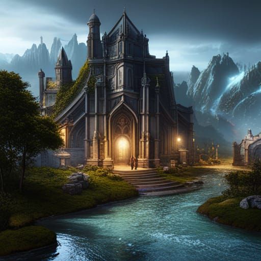 Fantastical Matte Painting in Deep Color