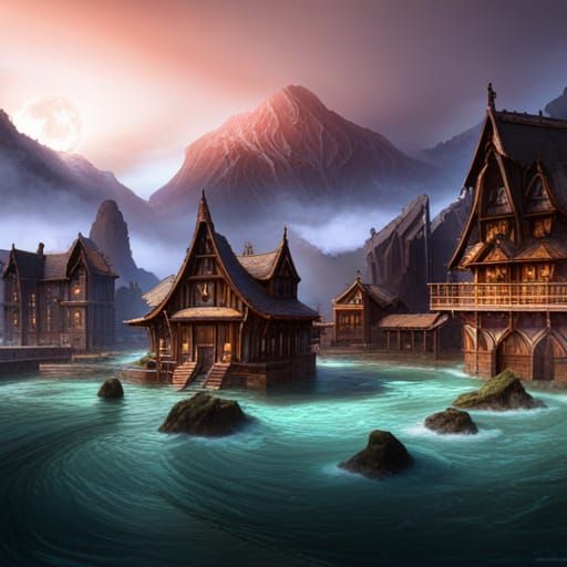 Fantastical Matte Painting in Deep Color