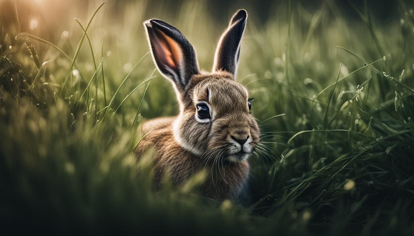 Baby Hare Portrait in Natural Light