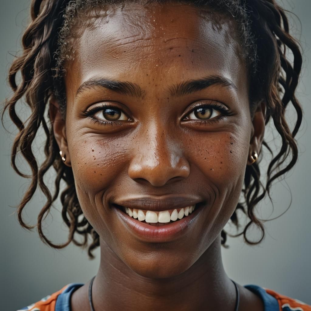 Striking Portrait of a Woman with Mixed Heritage