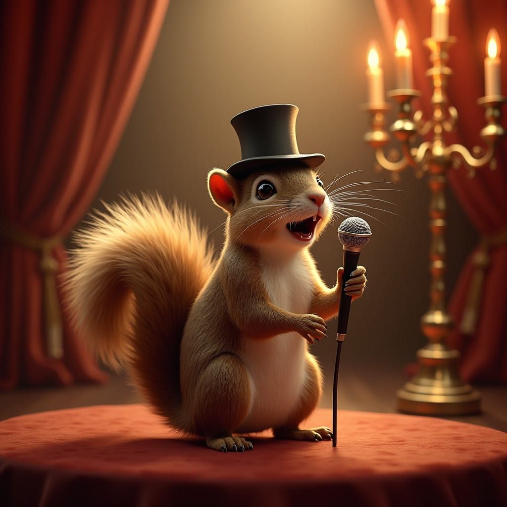 Dignified Squirrel Opera Star in 19th-Century Italian Opera ...