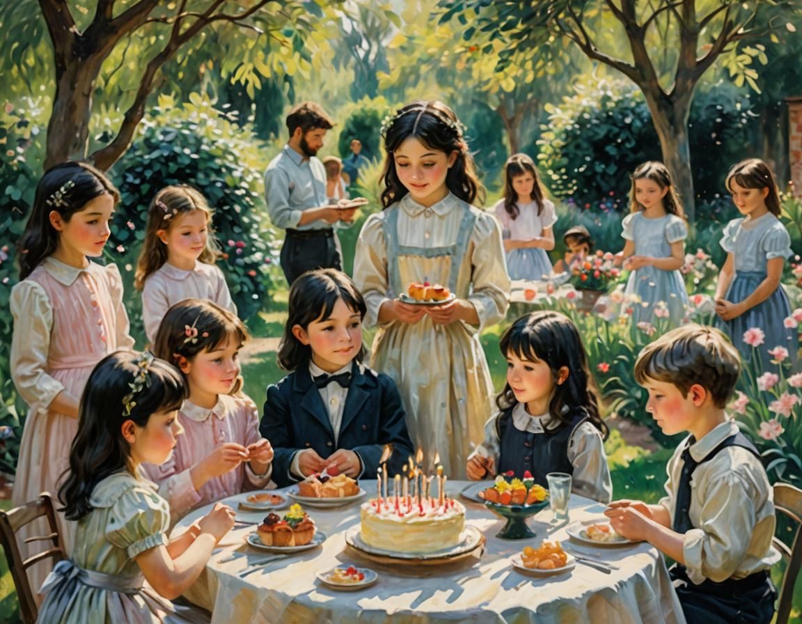 Elegant European Princess Celebrates Birthday in a Garden