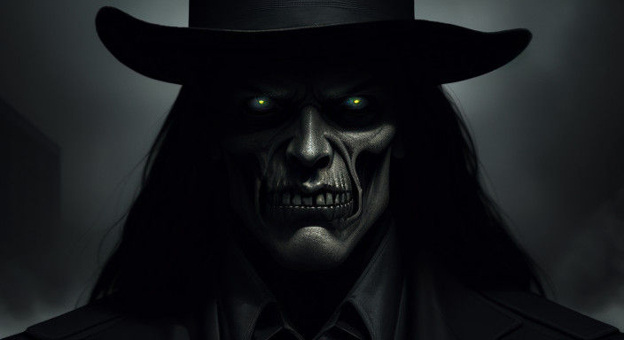 Breathtaking Portrait of The Undertaker, Intense Gaze with G...