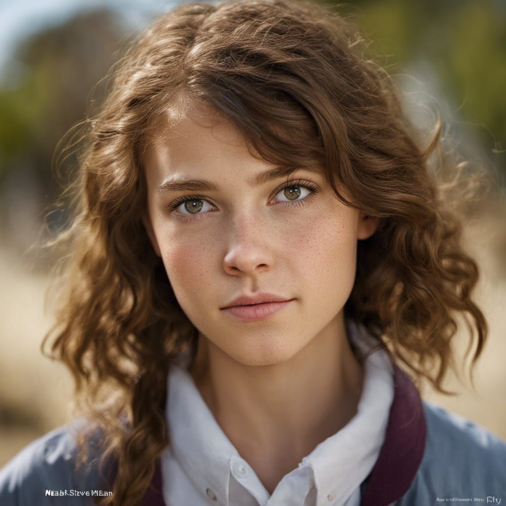 Professional Portrait of a Brown-Haired Girl