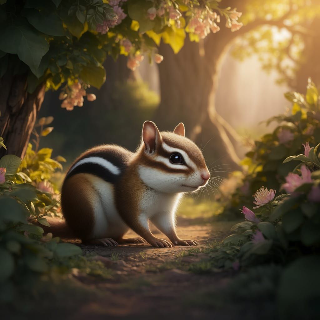 Whimsical Morning in an Enchanted Forest