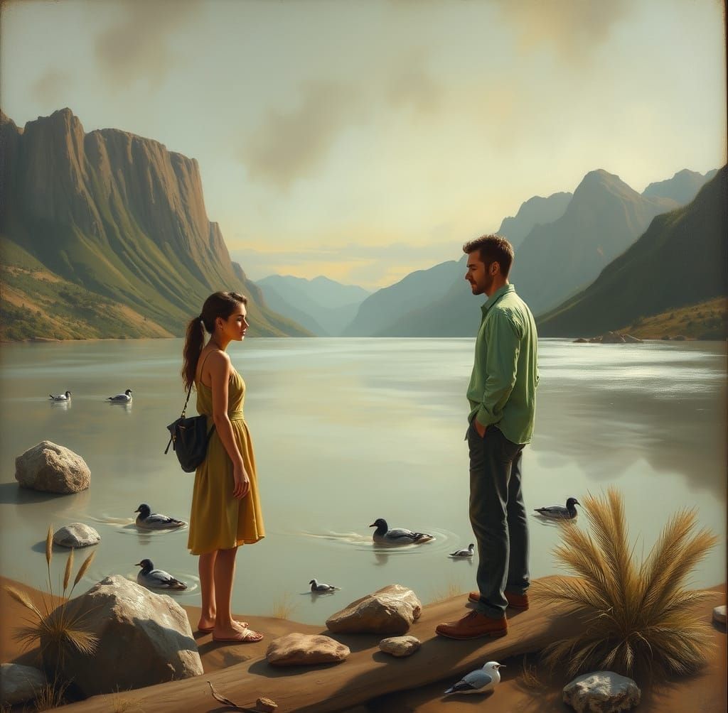 Enchanted Forest Scene in Illustrative Style