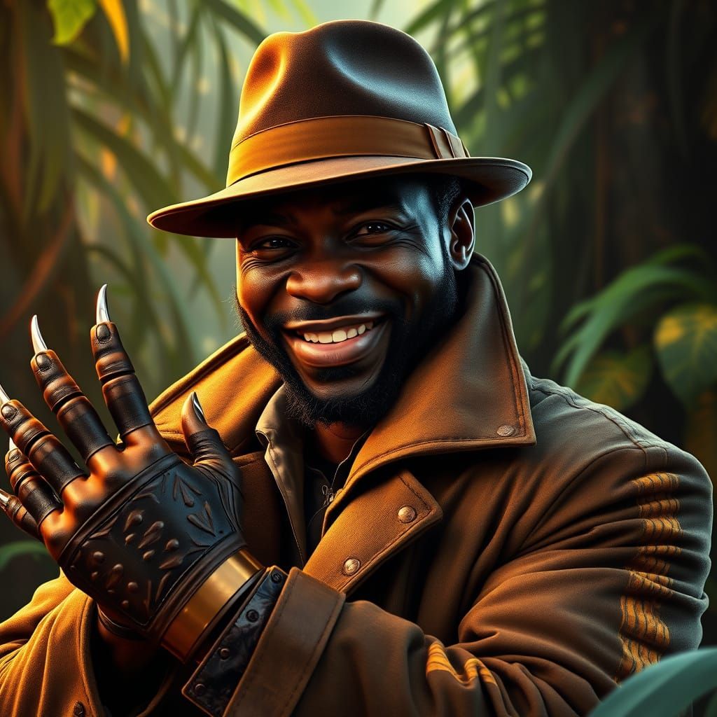 Chiwetel Ejiofor as Bronze Tiger in Jungle Portrait, Cyberpu...